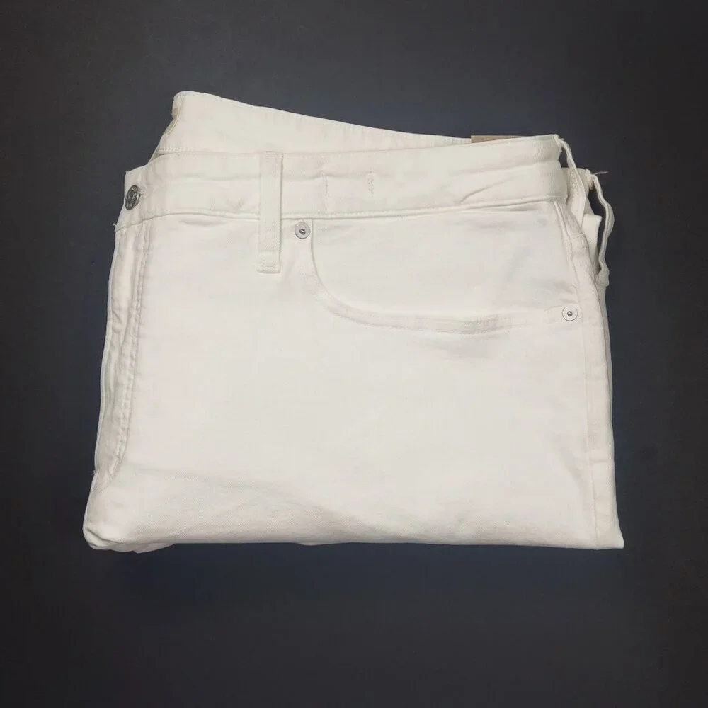 Madewell The Plus Perfect Vintage Wide-Leg Crop Jeans Womens Size 24W Tile White - Picture 16 of 16